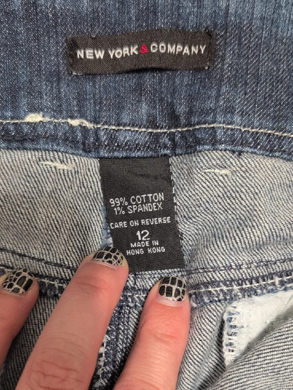 New York & Company Flare Leg Jeans Dark Wash Womens size 12